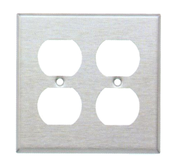 430 Stainless Steel Wall Plates 2 Gang Duplex Receptacle