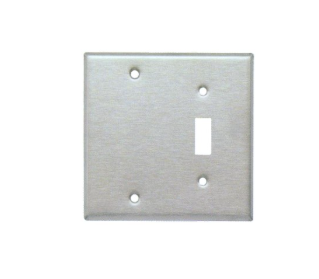 430 Stainless Steel Wall Plates 2 Gang 1 Toggle 1 Blank