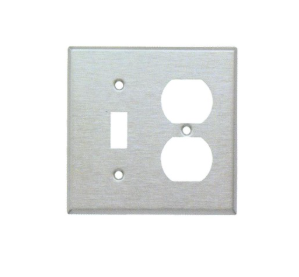 430 Stainless Steel Wall Plates 2 Gang 1 Duplex 1 Toggle