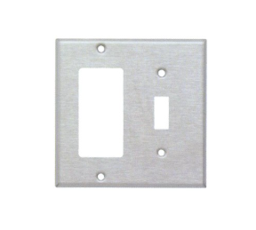 430 Stainless Steel Wall Plates 2 Gang 1 Toggle 1 GFCI