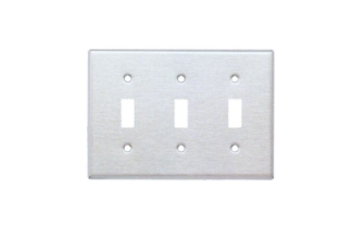 430 Stainless Steel Wall Plates 3 Gang Toggle Switch