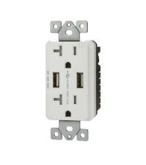 Tamper Resistant USB Charge Decorative Receptacles