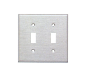 430 Stainless Steel Wall Plates 2 Gang Toggle Switch