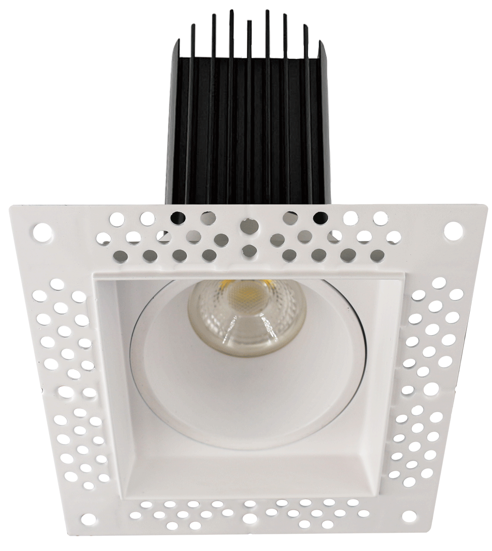 Lotus LED Lights LED2S15W3018KWHTSQ60D 2 inch Trimless Square