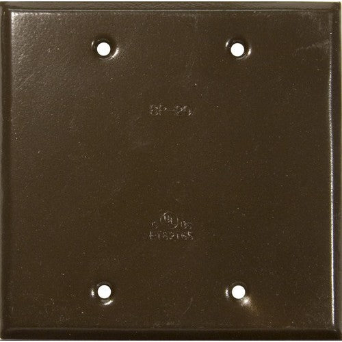 Morris Products 37264 Two Gang Blank Cover Bronze