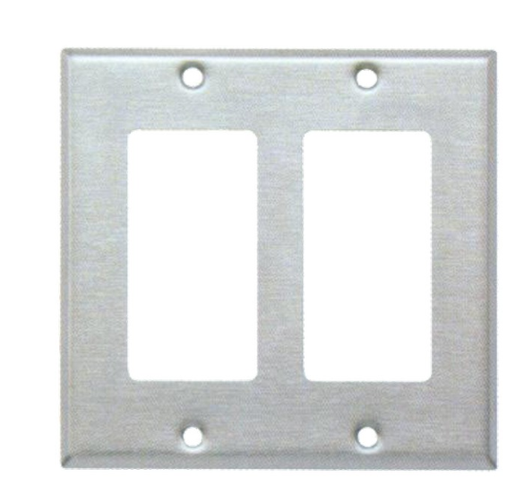 430 Stainless Steel Wall Plates 2 Gang Decorative/GFCI 