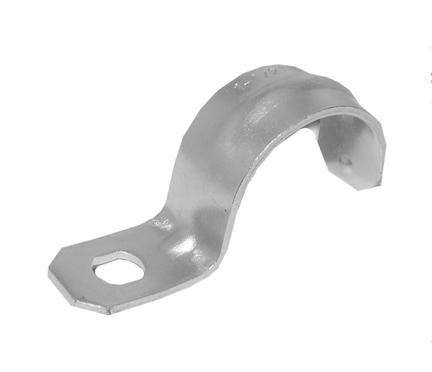 1 Hole Rigid Pipe Straps - Heavy Duty - Steel 