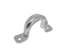 2 Hole Rigid Pipe Straps - Heavy Duty - Steel 