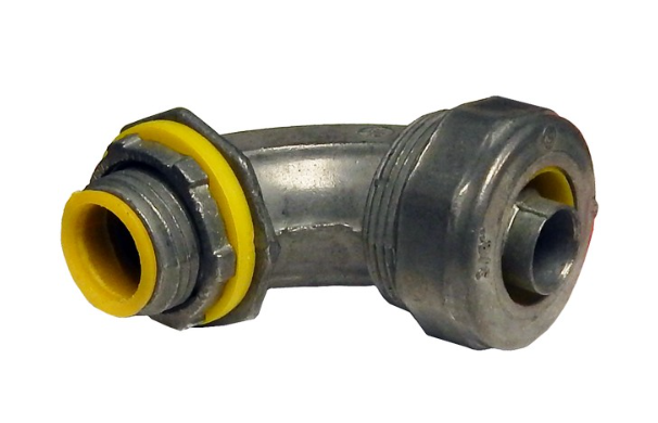 90° Liquid Tight Connectors - Insulated Throat - Zinc Die Cast 