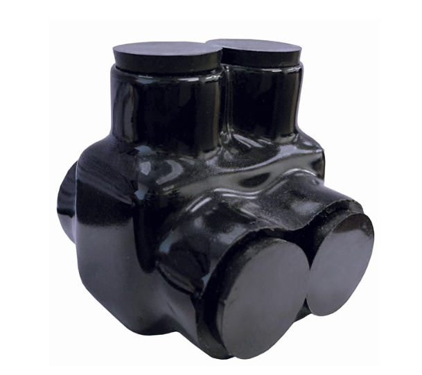 Black Insulated 2 Conductor Dual Entry Splice - 2 Set Screws 