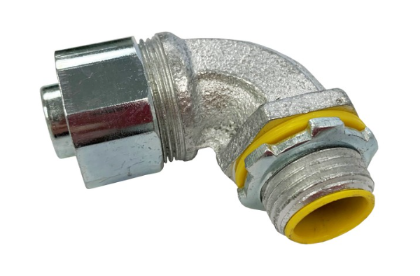 Malleable Liquid Tight Connectors - 90° - Insulated Throat 
