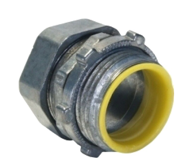 EMT Compression Connectors - Zinc Die Cast - Insulated Throat 