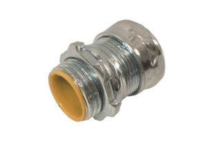 Steel EMT Compression Connectors with Insulated Throat 