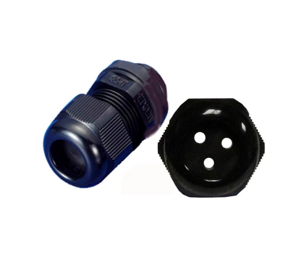 Nylon Cable Glands - Multi-Conductor - NPT Thread 3 Hole 