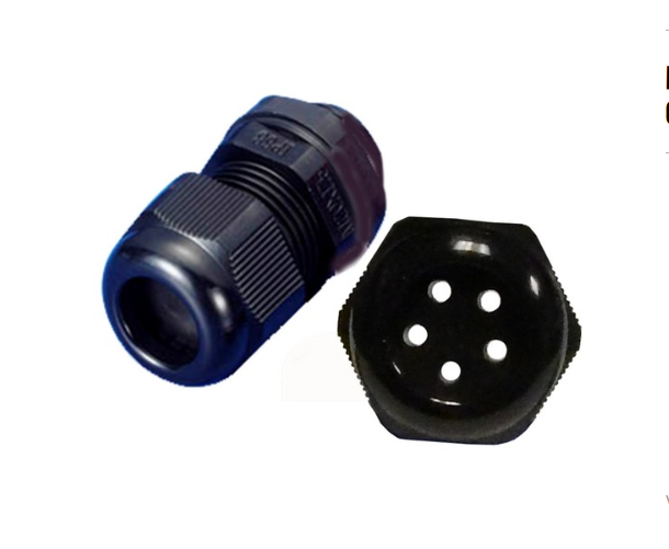 Nylon Cable Glands - Multi-Conductor - NPT Thread 5 Hole 