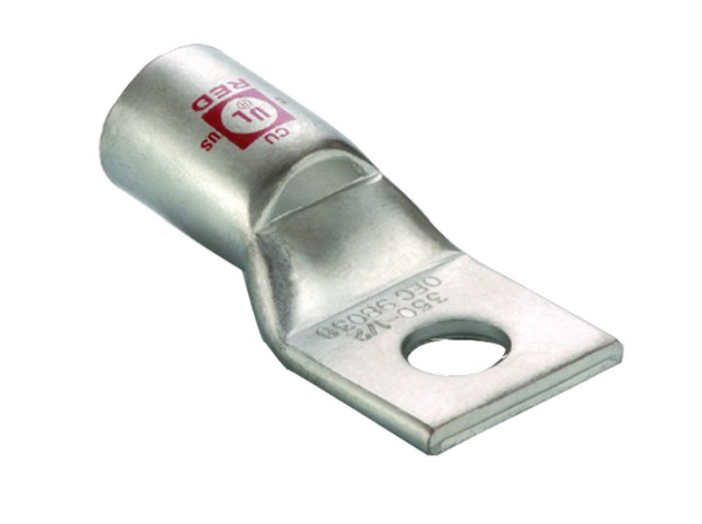 Copper Short Barrel 1 Hole Compression Lugs - Large AWG 