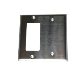 430 Stainless Steel Wall Plates 2 Gang 1 GFCI 1 Blank 