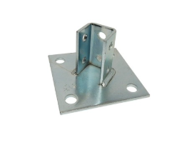Post Base Single Channel 4 Hole Standard for 1-5/8