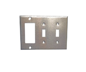 430 Stainless Steel Wall Plates 3 Gang 2 Toggle 1 GFCI 