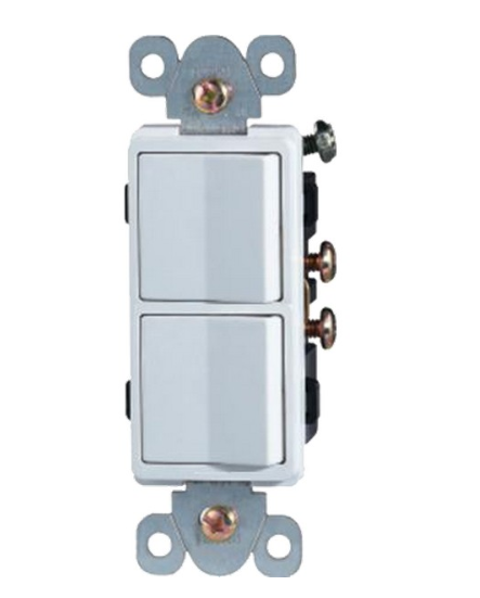 Commercial Grade Decorative Double Rocker Switch 