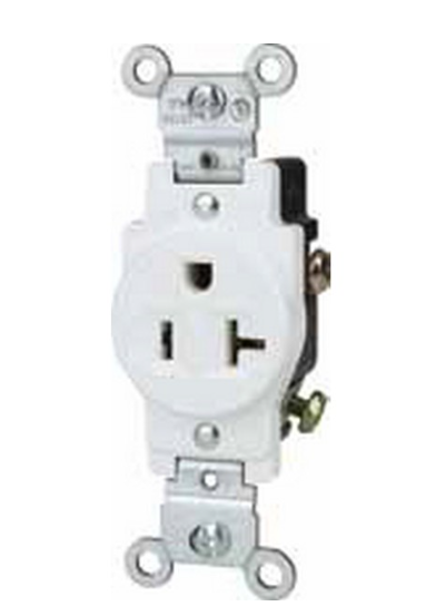 Commercial Grade Tamper Resistant Single Receptacles 20A 125V 