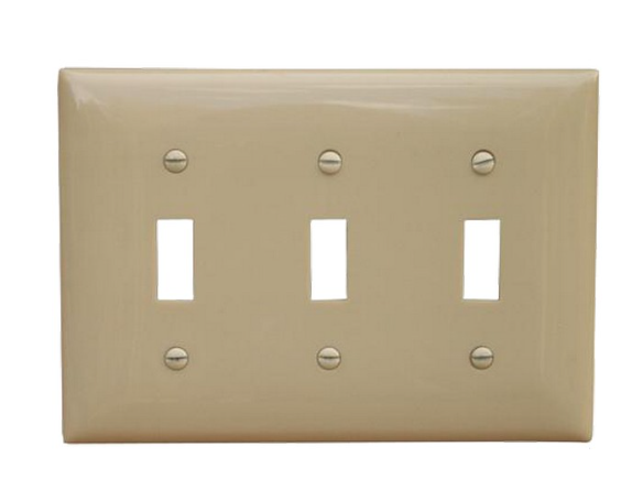 Lexan Wall Plates 3 Gang Midsize Toggle Switch 