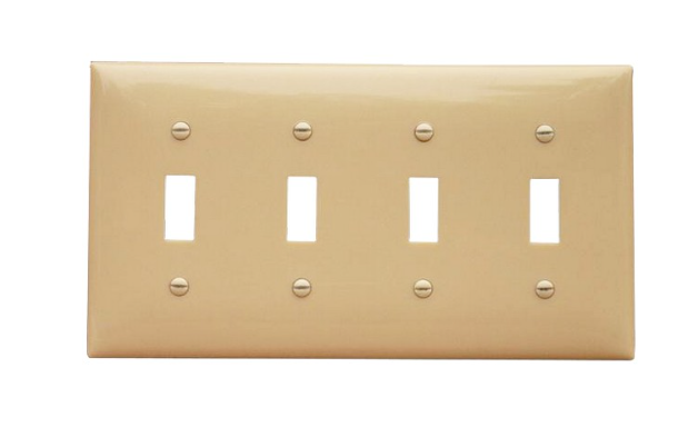 Lexan Wall Plates 4 Gang Midsize Toggle Switch 