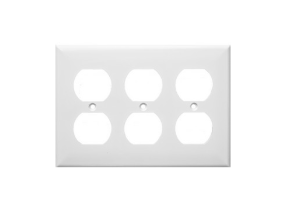 Lexan Wall Plates Midsize 3 Gang Duplex Receptacle 