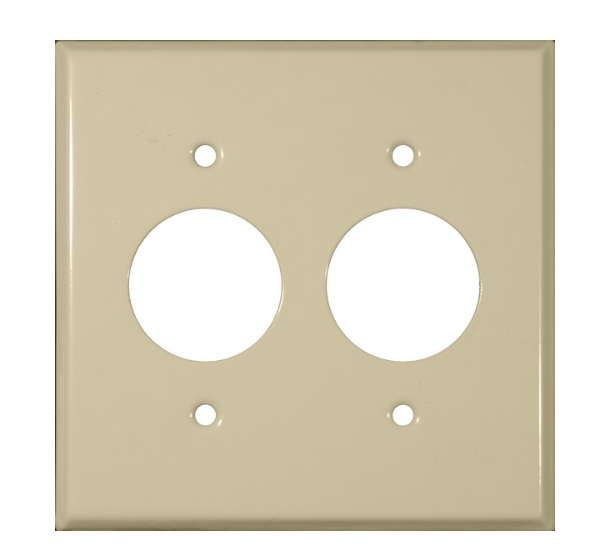 Painted Steel Wall Plates 2 Gang 2 Single Receptacle 