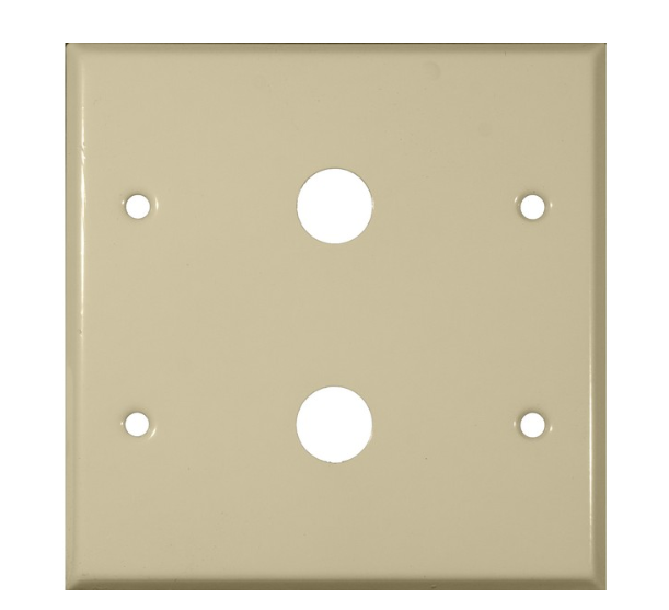 Painted Steel Wall Plates 2 Gang Cable 