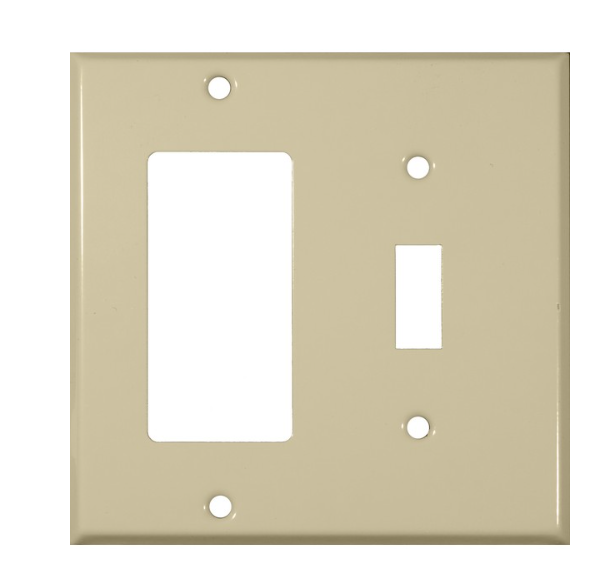 Painted Steel Wall Plates 2 Gang 1 Toggle 1 GFCI