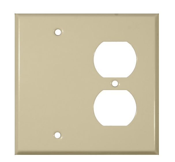 Painted Steel Wall Plates 2 Gang 1 Duplex 1 Blank