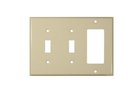 Painted Steel Wall Plates 3 Gang 2 Toggle 1 GFCI 