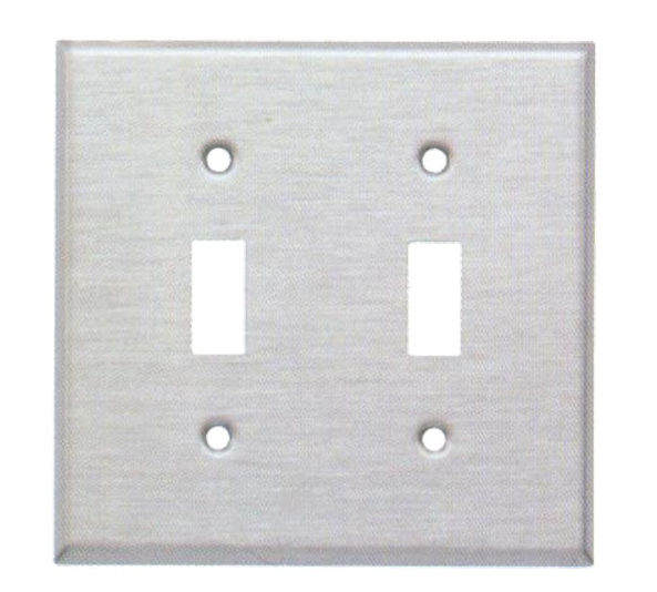 304 Stainless Steel Wall Plates 2 Gang Toggle Switch 