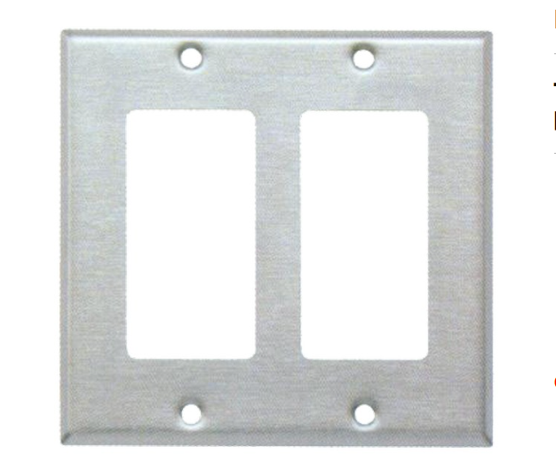 304 Stainless Steel Wall Plates 2 Gang Decorative/GFCI 