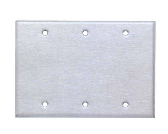 304 Stainless Steel Wall Plates 3 Gang Blank 