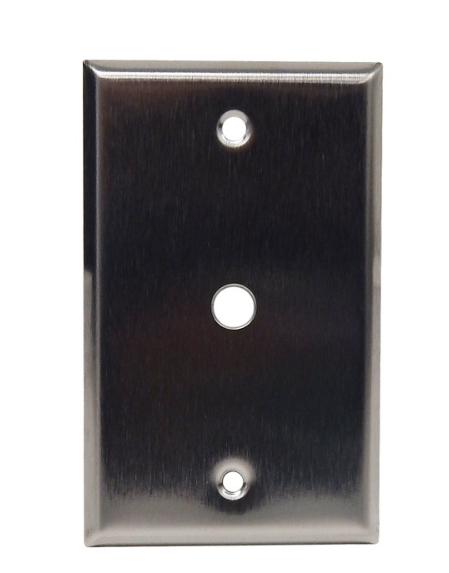 304 Stainless Steel Wall Plates 1 Gang Cable .406