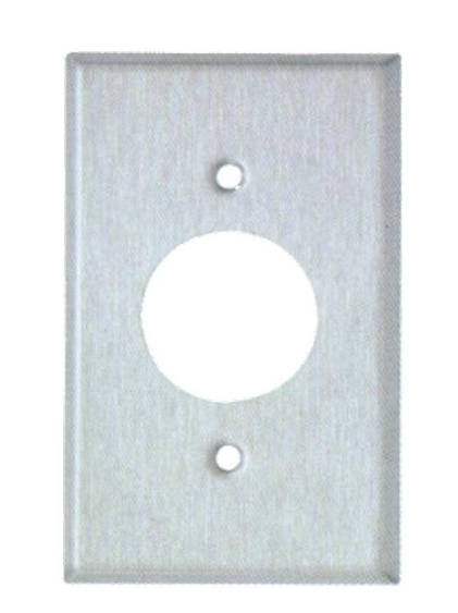 304 Stainless Steel Wall Plates 1 Gang Single Receptacle 1.406