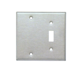 304 Stainless Steel Wall Plates 2 Gang 1 Toggle 1 Blank 