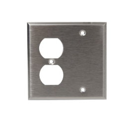 304 Stainless Steel Wall Plates 2 Gang 1 Duplex 1 Blank  