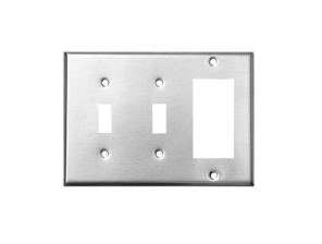 304 Stainless Steel Wall Plates 3 Gang 1 GFCI 2 Toggle Switches 