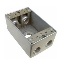 Weatherproof Boxes - One Gang 18.3 Cubic Inch Capacity - 5 Outlet Holes