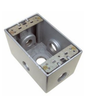 Weatherproof Boxes - One Gang Deep 23.8 Cubic Inch Capacity - 5 Outlet Holes