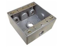 Weatherproof Boxes - Two Gang 30.5 Cubic Inch Capacity - 4 Outlet Holes