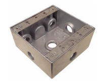 Weatherproof Boxes - Two Gang 30.5 Cubic Inch Capacity - 6 Outlet Holes