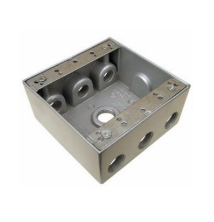 Weatherproof Boxes - Two Gang 30.5 Cubic Inch Capacity - 7 Outlet Holes