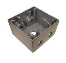 Weatherproof Boxes - Two Gang Deep 37 Cubic Inch Capacity - 5 Outlet Holes