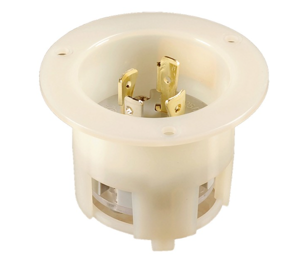 Recessed Twist Lock Plugs & Receptacles 3 Pole 4 Wire 