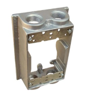Weatherproof One Gang Flanged Box Extension Adapter - 4 Outlet Holes