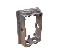 Weatherproof One Gang Flanged Box Extension Adapter - 6 Outlet Holes